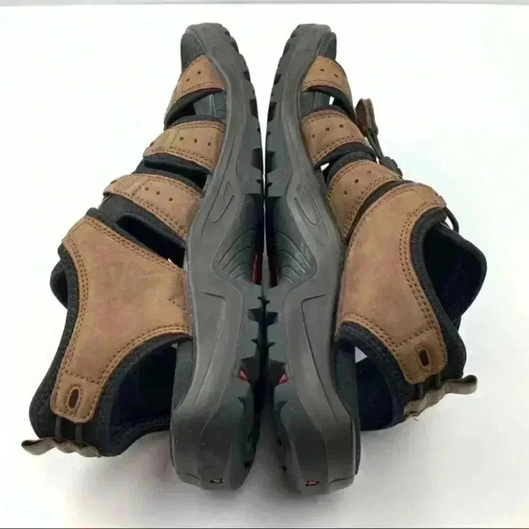 Ecco mens 44 10.5 brown leather walking outdoors main image 5